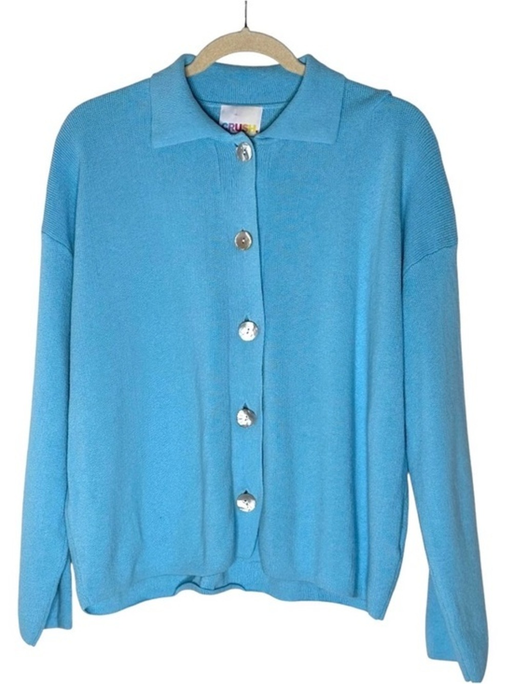 CRUSH Polo Cardigan Button Down Sweater L